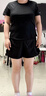 百思绒黑色跑步运动套装女专业训练服速干宽松透气修身防走光健身瑜伽服 实拍图