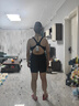 洲克（ZOKE）ZOKE泳衣女款专业训练连体五分游泳衣123501427-2黑色 XL 实拍图