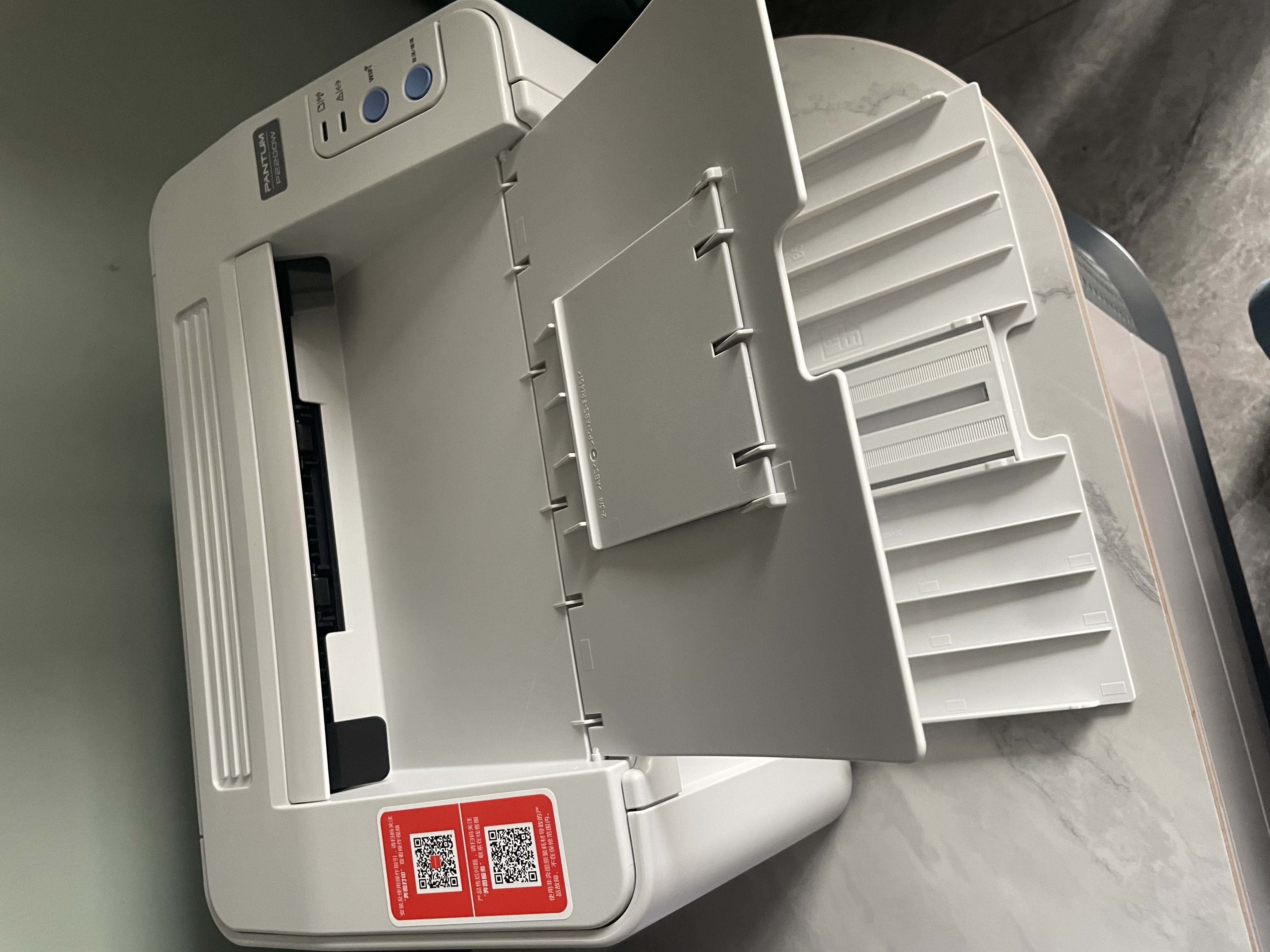 奔图（PANTUM） P10 lite P2206W P2210W P2206NW P2200W系列家用打印机小型黑白激光无线手机直连学习打印机 P2200W标配【易加粉款】 标准版 实拍图