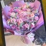 冉子花坊鲜花速递粉玫瑰百合向日葵混搭花束送女友生日礼物同城配送 韩式紫玫瑰绣球混搭花束 实拍图