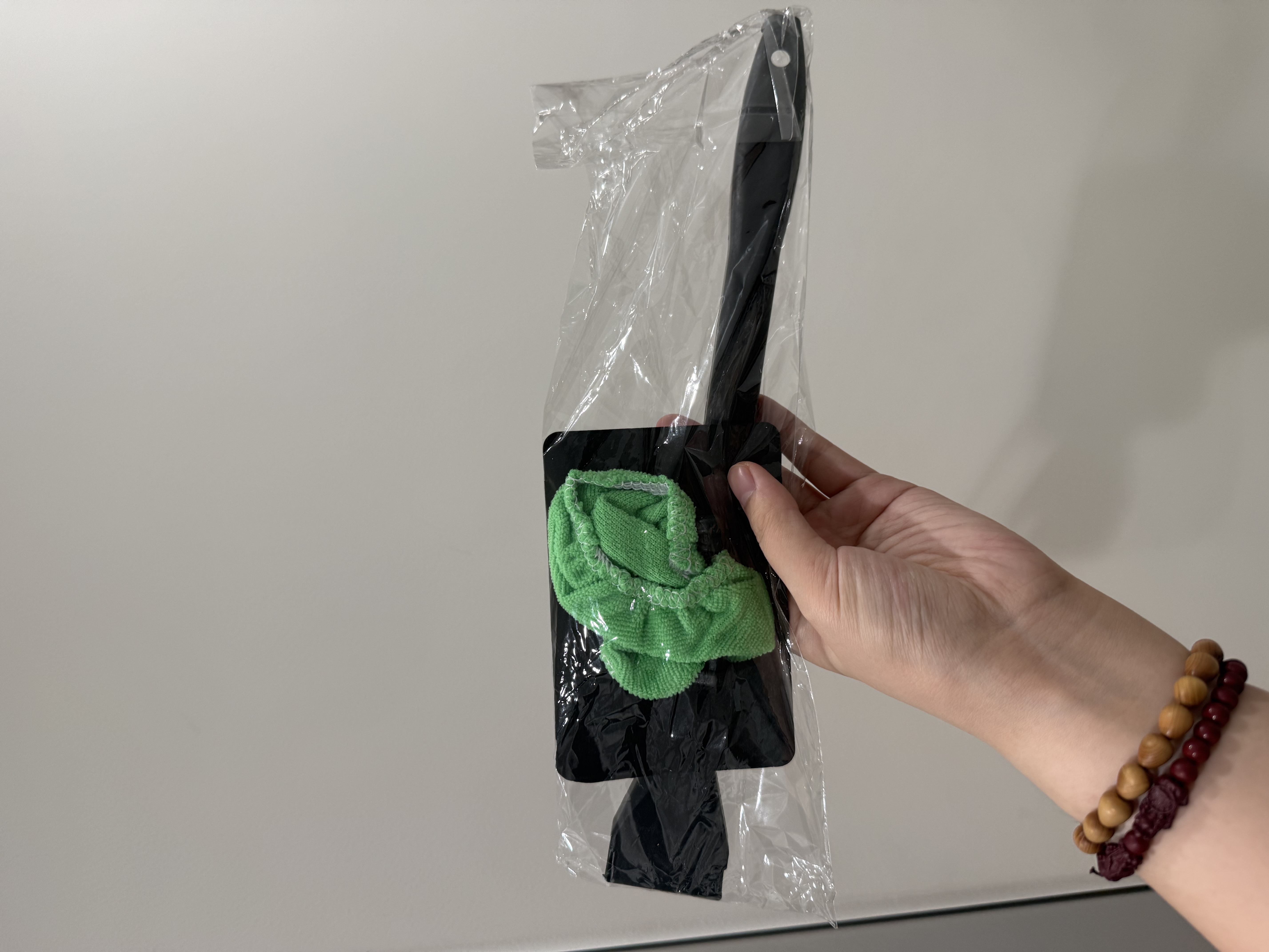 汽车挡风玻璃清洁神器擦雾除雾刷车窗除尘掸防雾剂家车擦车除雾刷 草绿色 实拍图