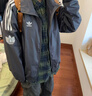 adidas复古风休闲梭织立领夹克外套男女秋季阿迪达斯官方三叶草   深灰   S 实拍图