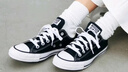 匡威（Converse）All Star夏季经典帆布男女低帮休闲运动鞋黑色101001 101001/黑色 42.5 实拍图