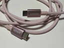 ANKER安克100W冰点快充线 【包邮】双头type-C闪充usb数据线编织充电线适配iPhone17苹果16手表耳机电脑 【粉色】100W编织线 1米 实拍图