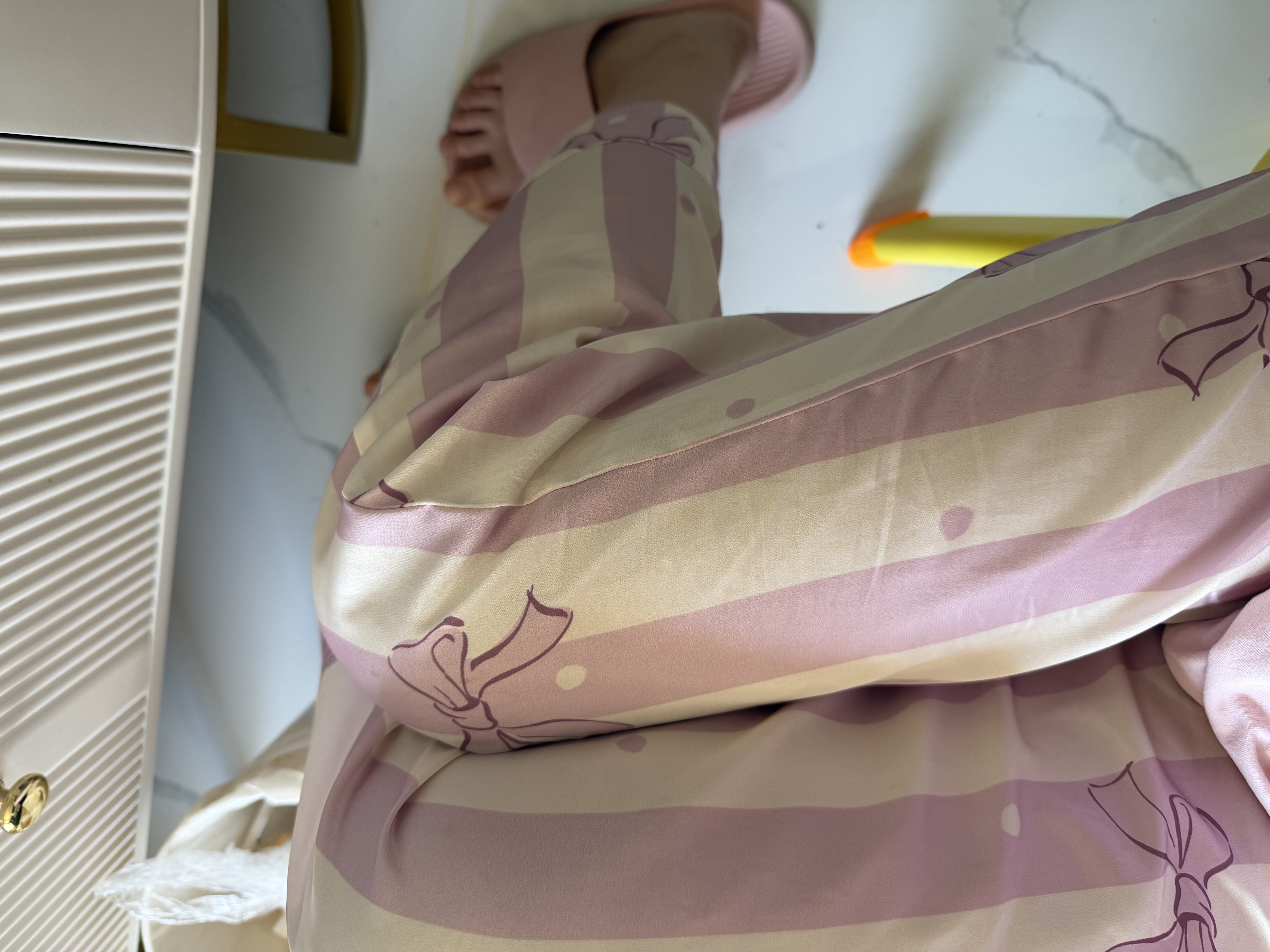 果壳（Gukoo）睡衣女春秋款迪士尼联名系列卡通玛丽猫家居服女套装 樱花粉 M 实拍图