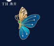 唐后正版仲夏蝶梦胸针高端女时尚蝴蝶别针非遗绒花珍珠胸花生日送女友 实拍图