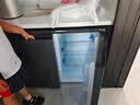荣事达卧式冰箱【风冷双变频】对开门风冷无霜电控钢化玻璃高档厨柜家用客厅超薄嵌入小户抽拉式送货入户 【风冷双变频】灰229升 钢化玻璃台 紫外线抗菌 实拍图
