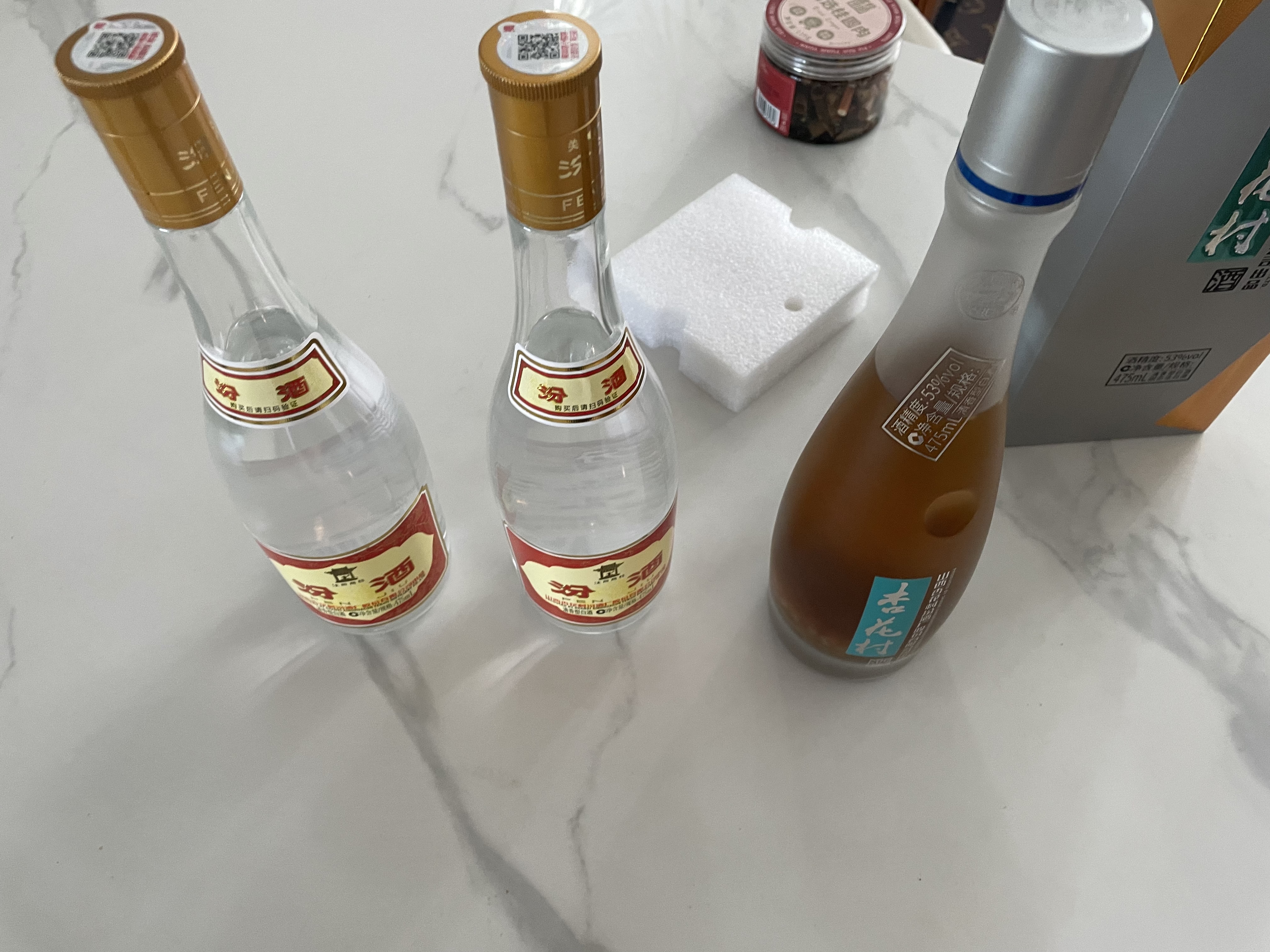 杏花村 汾酒 清香型白酒 纯粮酿造 聚会送礼自饮 53度 475mL 2瓶 黄盖+53度鲲鹏2瓶 实拍图
