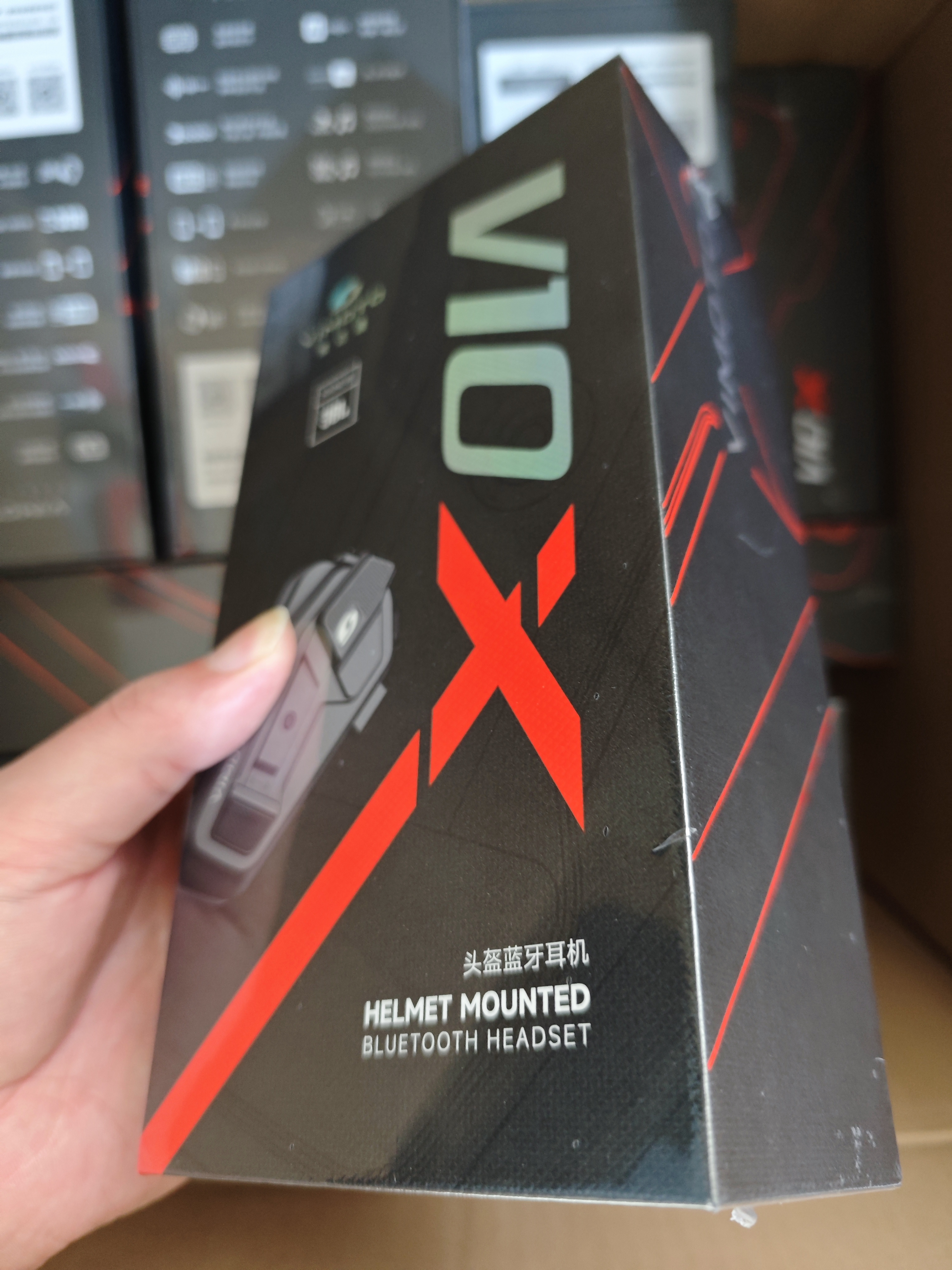 维迈通V11X V11S V10X摩托车头盔蓝牙耳机智能降噪JBL音效对讲通话 V10X+全套配件（JBL音效） 实拍图