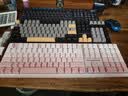 银雕(YINDIAO) K500键盘彩包升级版 机械手感 游戏背光电竞办公USB外接键盘 粉白双拼白光有线键盘 实拍图