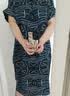 皮尔卡丹（pierre cardin）棉麻连衣裙女夏季2026新款妈l妈裙中长款亚麻短袖宽松显瘦直筒裙 藏青色 均码 大 实拍图