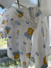 舒贝怡婴儿衣服内衣套装儿童睡衣宝宝春夏薄款家居服纯棉对开秋衣蓝色90 实拍图