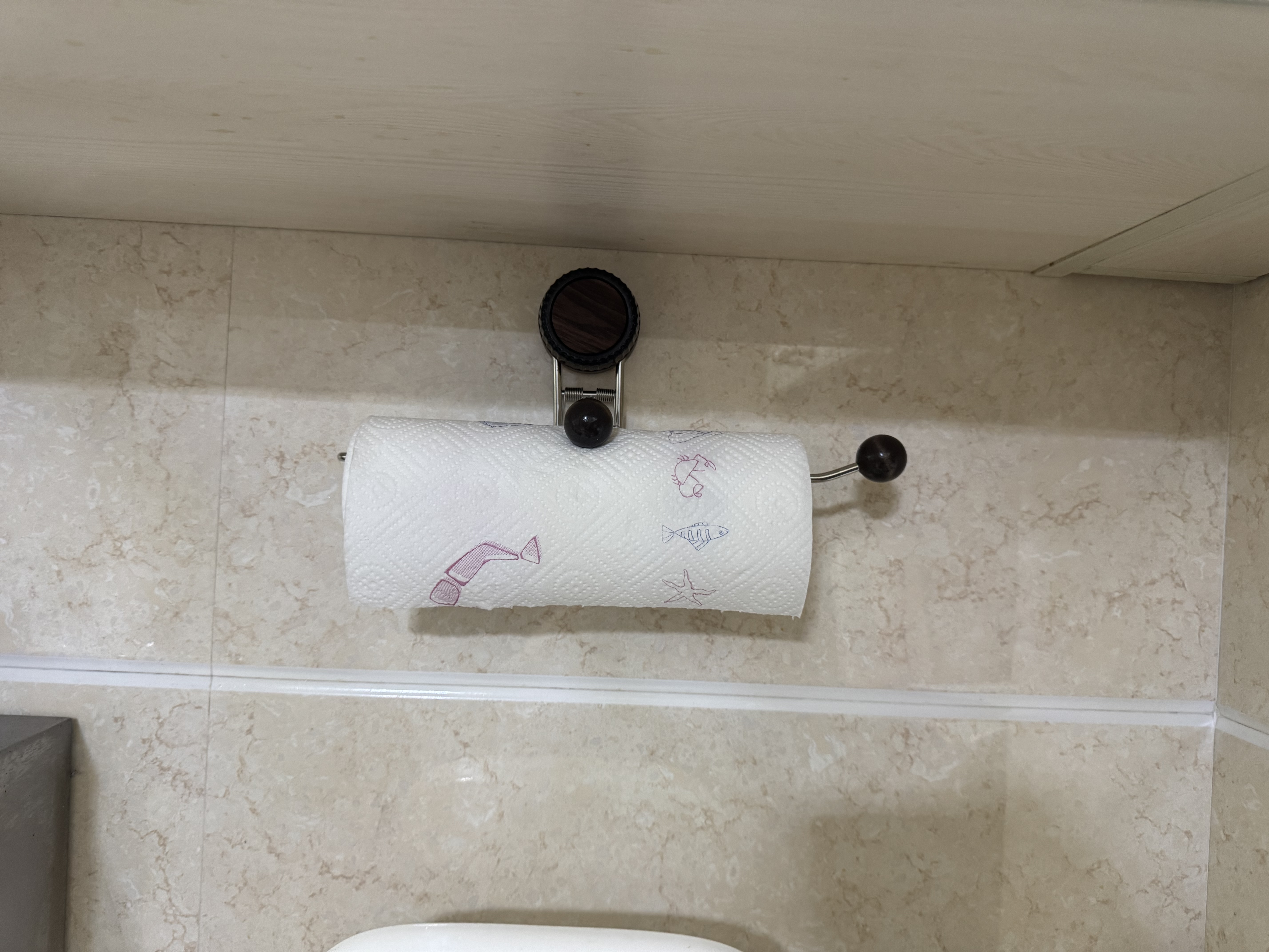 金牌厨柜（GOLDENHOME）吸盘厨房纸巾架免打孔厨柜用纸挂架抽纸卷纸架懒人抹布架保鲜膜架 实拍图