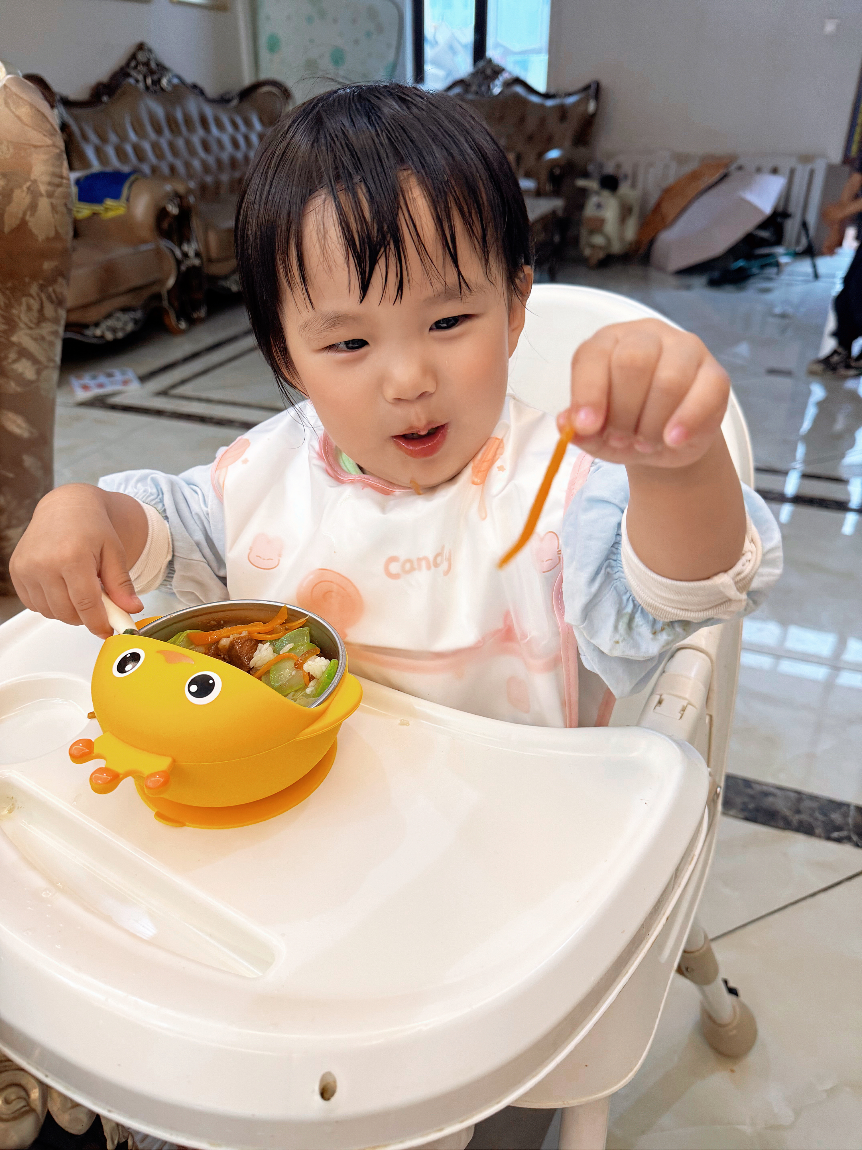 COOKSS宝宝罩衣吃饭围兜儿童围裙婴儿辅食男女宝宝饭兜防水防脏无袖夏款 实拍图