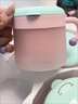 babycare宝宝辅食碗婴儿注水保温碗恒温不锈钢ppsu儿童宝宝餐具套装礼盒 威利特粉-五件套【不锈钢内胆】 实拍图