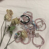扎头发皮筋简约小清新头绳女韩版百搭森女系发圈成人扎马尾皮筋个性潮学生发绳头花扎头发饰品 5#12根盒装韩粉色 实拍图