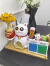 吉十招财猫摆件自动招手开业大摆件店铺收银台发财树送朋友礼物开业礼 红色招财猫【收款码+语音播报+自动摇手】礼盒装 实拍图