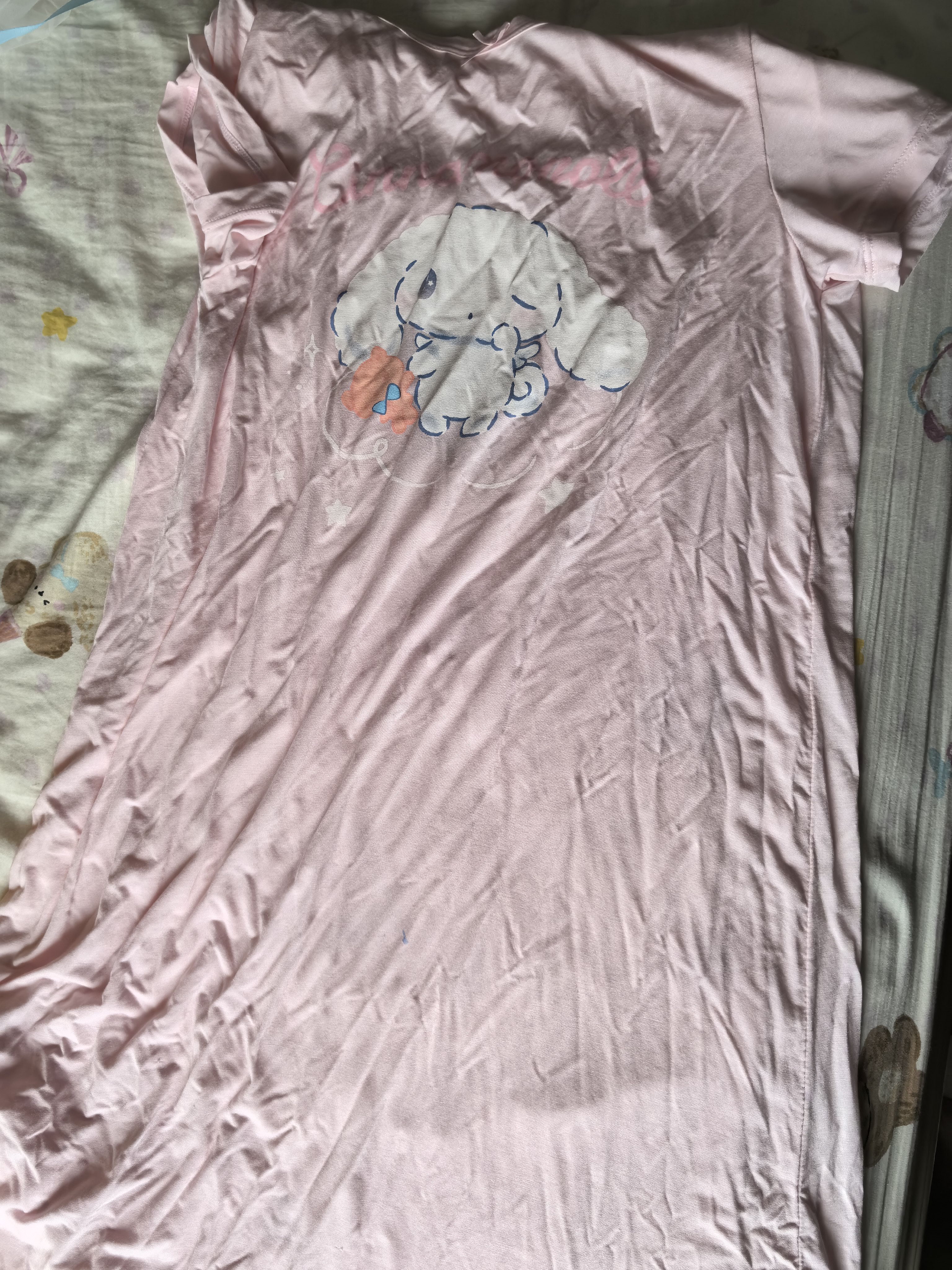 Hello Kitty女童睡裙儿童莫代尔睡衣夏薄女孩裙子宝宝家居服0102粉140cm 实拍图
