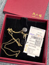 周六福18K黄金项链女肖邦链彩金项链素链生日礼物 黄18K约0.8g-45cm 实拍图