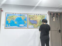 北斗1.1米超大精雕新版2张地图世界中国地图3d立体凹凸地形图约1.1*0.78米大尺寸挂图办公家用装饰画墙防水   实拍图
