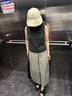 优衣库休闲裙裤/常规款女装男装/阔感裙裤七分裤485593 31 米色 L 实拍图