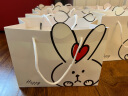 TaTanice 礼品袋 礼物包装袋七夕情人节礼物礼品袋手提纸袋生日礼物袋白兔款中号五只装 晒单实拍图