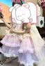 迪士尼（Disney）女童艾莎公主裙2026夏洛丽塔爱莎连衣裙亮片生日礼服蓬蓬裙子童装 紫色 渐变亮片公主裙-含头纱 110 【身高约105-115cm体重30-40斤】 实拍图