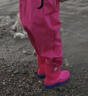 神鲨玫红色儿童下水裤连体裤赶海衣服防水裤涉水服雨裤玩水玩沙赶海服 实拍图
