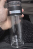 京东京造 茶杯 双层玻璃水杯男士泡茶水分离隔热杯子500ml 实拍图