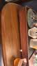 升降茶几可移动边几小桌子床边桌客厅2025新款沙发桌电脑桌家用 【可升降+360°旋转桌面】胡桃色+黑色马鞍皮立柱 实拍图