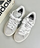 adidas「面包鞋」GRAND COURT BASE 00s休闲低帮板鞋男女阿迪达斯 浅灰/白色/树脂黄   37 实拍图