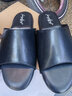 方升真皮舒适软底木地板室内拖鞋简约居家高档轻声一字拖手工定制大码 黑色 绒皮底 40 40、41共码 实拍图