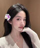 BJYLS999足银玫瑰花耳钉女养耳洞耳线耳环不易过敏免摘纯银耳饰送女友 999足银玫瑰花金色 一对（耳钉款） 实拍图