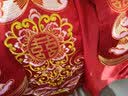 红妆饰佳 秀禾服新娘2026新款中式婚纱礼服结婚敬酒服旗袍女 深红色无钻款 S 实拍图