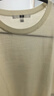 优衣库精纺美利奴羊毛圆领针织衫/短袖女装通勤478335 01 乳白色 L 实拍图