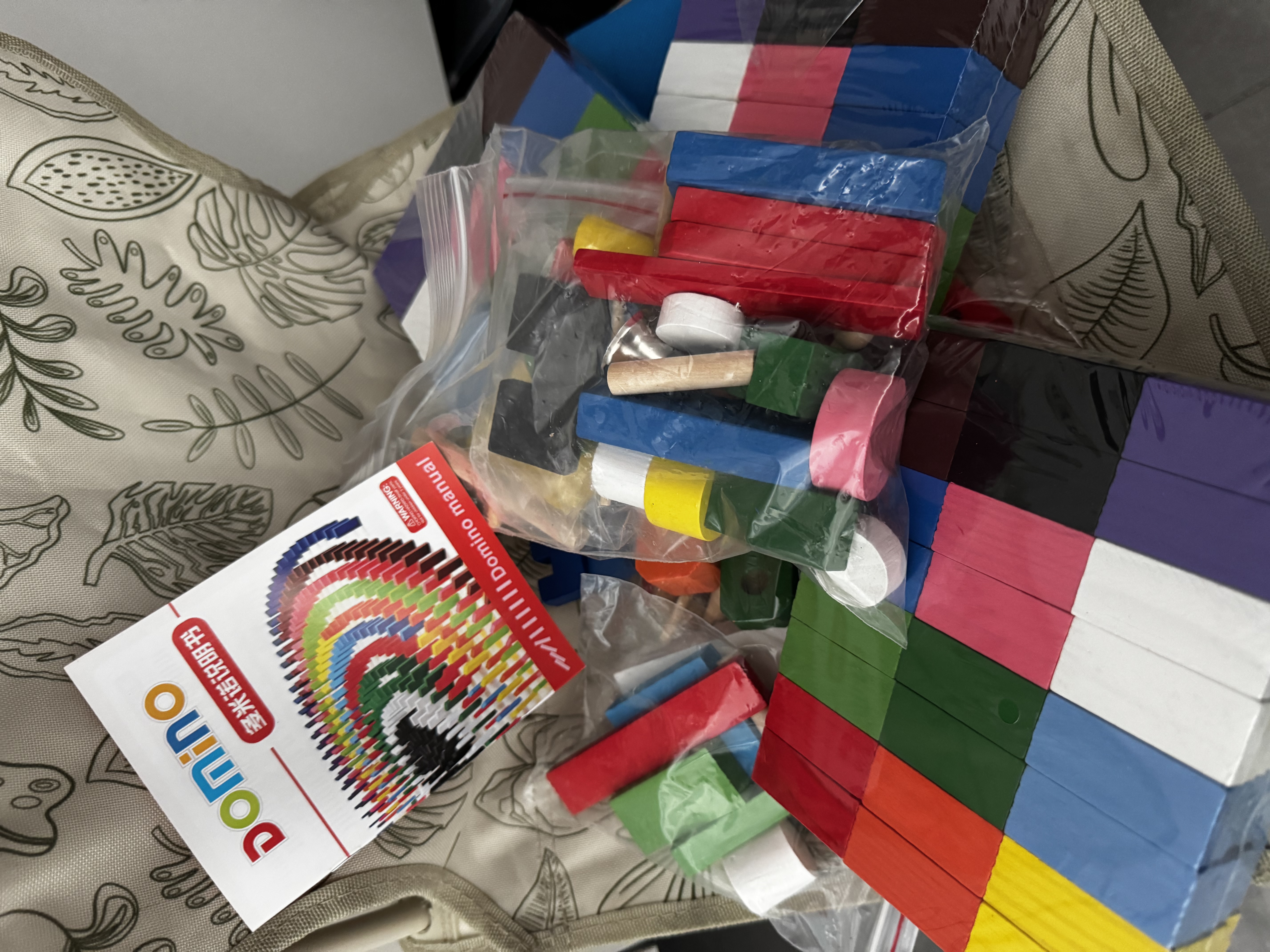Toylezhi多米诺骨牌木质儿童积木玩具拼搭拼装玩具送男孩女孩生日节日礼物 实拍图