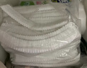 安美尚（ams）一次性帽子加厚无纺布头套透气网头发帽厨房食堂厨师无尘车间工作卫生防污防尘头罩一百个白色 实拍图