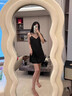 德莉娅高端真丝睡衣女士吊带桑蚕丝睡裙睡袍性感家居服两件套送女友礼物 带胸垫 香槟套装 【真丝礼盒装】 L 【建议101-115斤】 实拍图