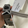 Calvin KleinJeans男真皮商务休闲ck双面字母带头牛皮革腰带皮带 003-太空黑 95cm 实拍图