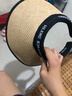 防晒帽子女夏季遮阳帽户外骑行开车防晒帽女时尚百搭透气太阳帽子 草编帽咖色【大檐显脸小】 均码（54cm-58cm） 实拍图