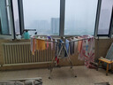 美丽雅晾衣架落地式阳台专用折叠晾衣架翼型可折叠晒被子移动不锈钢衣架 实拍图