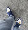 Jordan 男子高级感潮流运动鞋AJ 1 LOW篮球鞋553558-404蓝/藏青41 实拍图