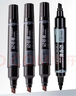 得力（deli）大双头粗头物流快递记号笔1.5mm/5.7mm 办公签字学生文具教学会议笔马克笔 10支/盒 黑色 S555 实拍图