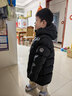 保姆鹅  【风墙】儿童羽绒服宝宝中长款护脸加厚外套保暖童装[NG2664] 炭黑 130 实拍图