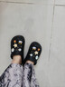 名创优品（MINISO）洞洞鞋女款夏季户外穿eva防滑防臭可DIY沙滩鞋增高凉拖鞋女士 黑色+海洋星星 38-39 实拍图