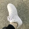 特步板鞋男鞋运动鞋夏季空军一号百搭小白鞋透气耐磨防滑黑色休闲鞋女 特步白【男款透气网孔】 45 脚长28.5cm( 新法码45) 实拍图