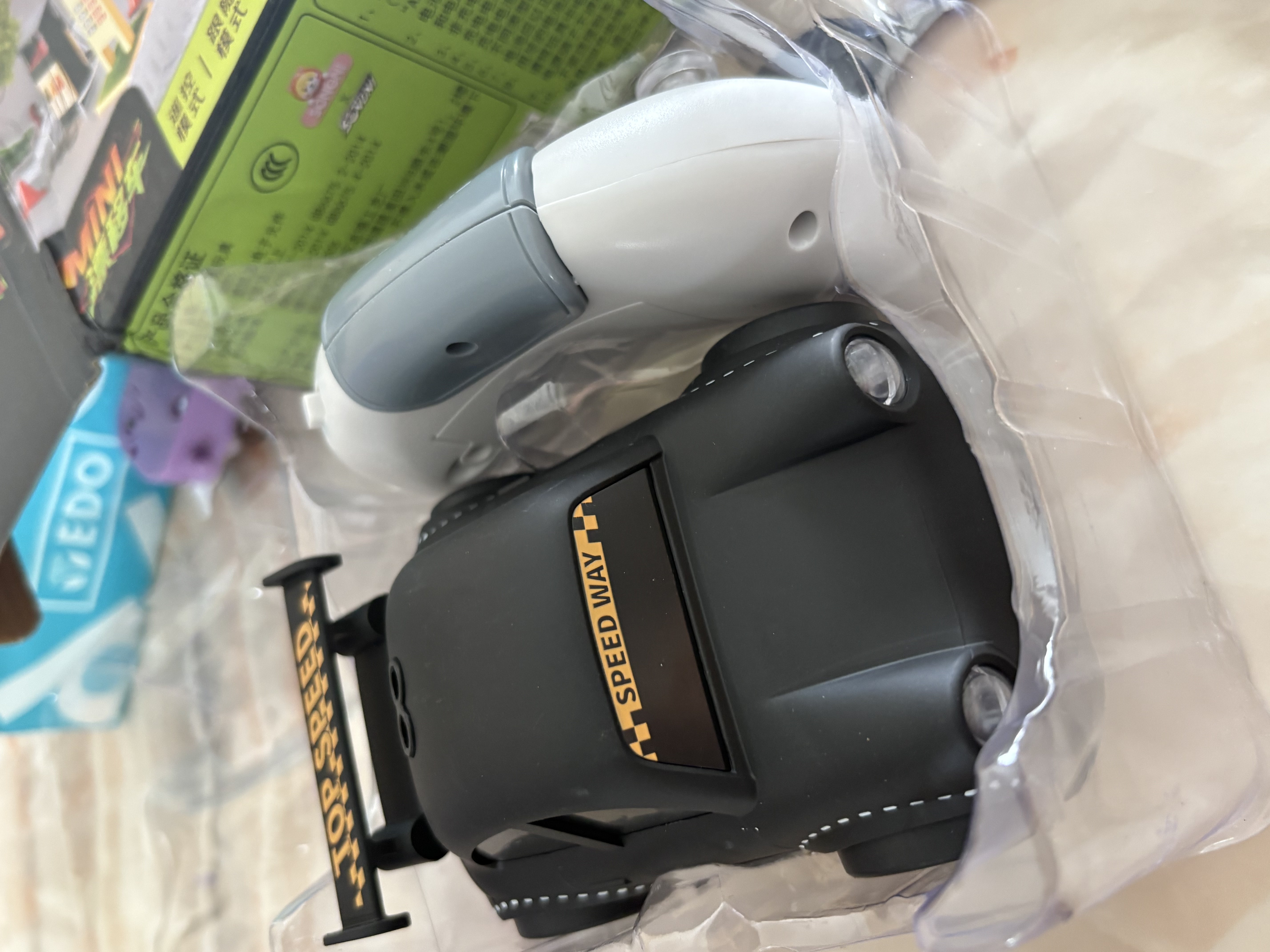颂尼桌面迷你智能感应跟随车遥控漂移车解压电动玩具车六一儿童节男黑 实拍图