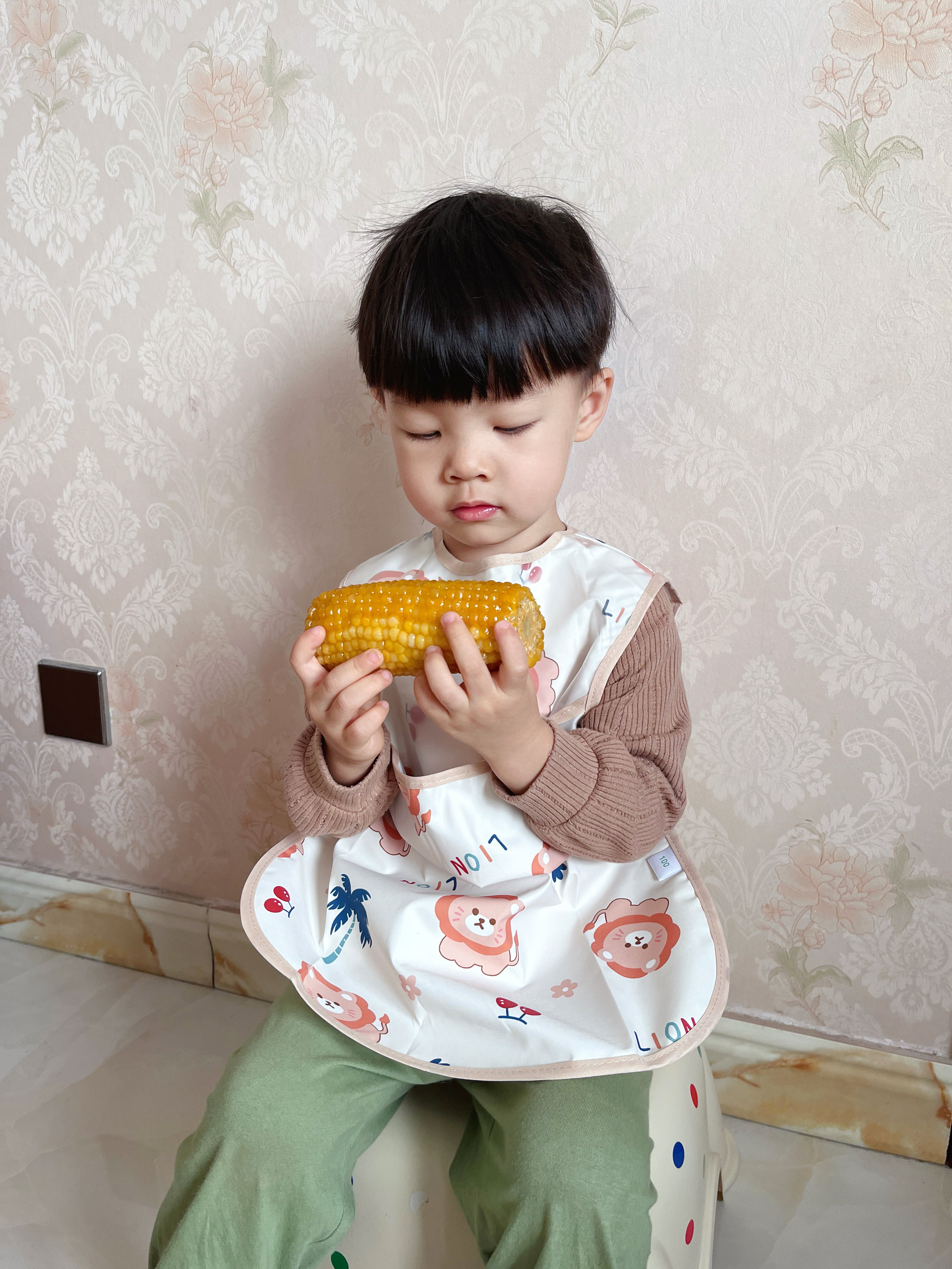 COOKSS宝宝罩衣吃饭围兜儿童围裙婴儿辅食男女宝宝饭兜防水防脏无袖夏款 实拍图