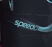 速比涛（Speedo）唐钱婷同款女士泳衣健身训练防晒修身显瘦遮肉连体泳衣 黑/紫34 实拍图