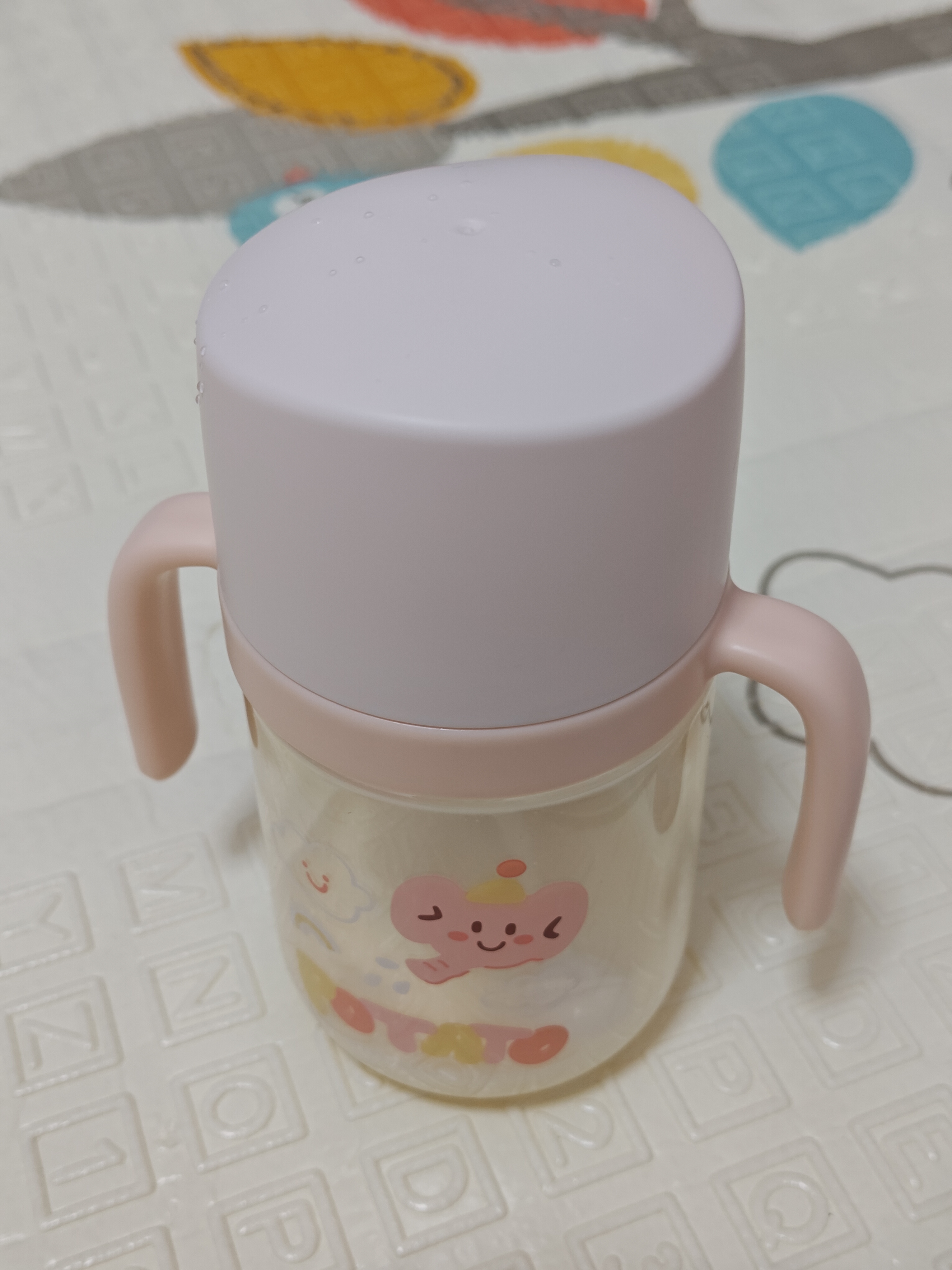 小土豆（potato）PPSU吸管奶瓶4个月以上大宝宝带手柄重力球奶嘴240ml 奶油白 实拍图